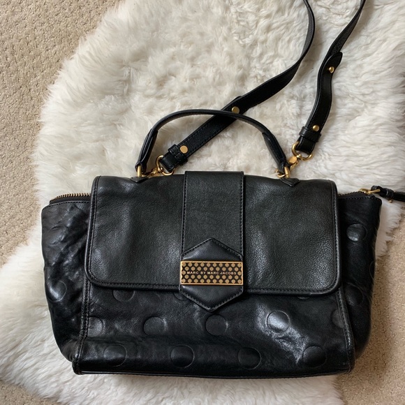 Marc by Marc Jacobs Black Polka Dot Embossed Bag - Picture 1 of 3